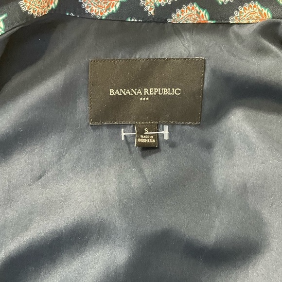 Banana Republic Women Kimono size Small Navy Blue Floral - Picture 4 of 9